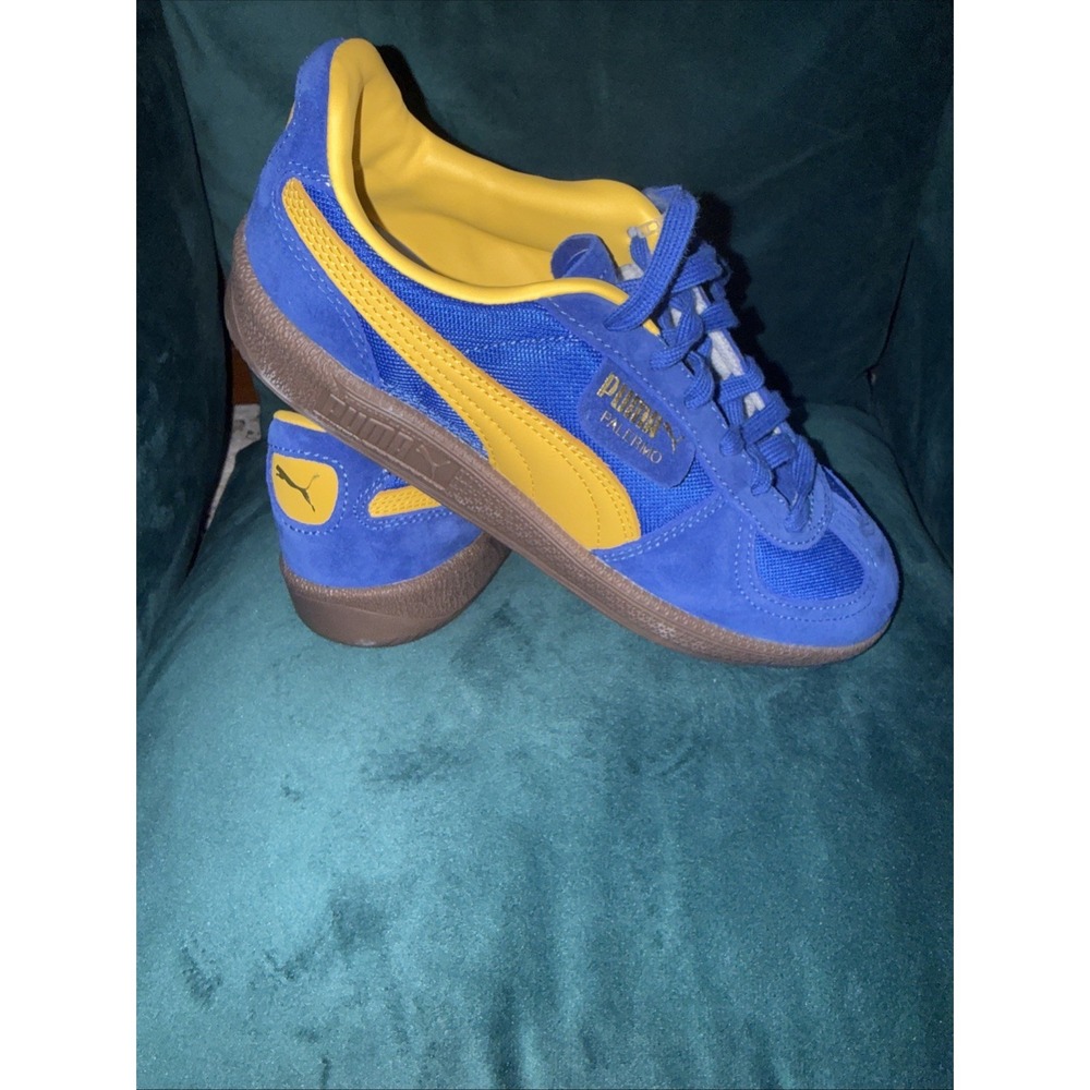 PUMA Palermo Vintage Update Vivid Blue Yellow Mens 5 Womens 6.5 EU 37 New Casual